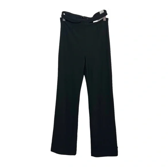 NEW Abercrombie & Fitch Elevated Strappy Waist Black Flare Women’s Pants Sz S - Picture 2 of 12